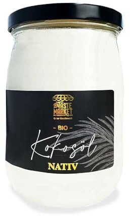 Huile de coco bio - 1000 ml - 100 % vierge - Idéale pour rôtir, cuire, frire et pour les soins de la peau et des cheveux - Pour chiens et chats - Végétalien - Taste Market