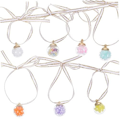 DIYEAH 35pcs Foamed Balls Strapping Decorative Ribbons for Dessert Bottle Pudding Cup Celebration Random Color