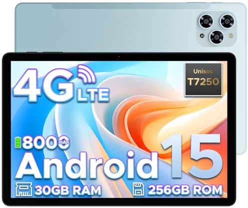 DOOGEE Tab G6 Android 16 Tablet with Sim Card Slot,11 Inch Tablet & Gemini AI, 30GB+256GB/2TB TF& T7250 Octa Core Android Tablets, 8000mAh, 90Hz IPS HD & Ultra-Thin, 2 Speakers|Widevine L1|Face ID|GPS