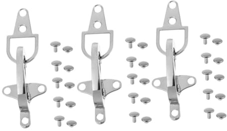 DOITOOL 3 Sets Silver Metal Coat Clip Buckles Easy to Install Fastening for Clothes Bags and Belts Durable Replacement Buttons for DIY Projects Secure Closure