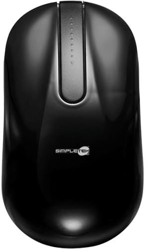 SIMPLETEK - 2.4 GHz Wireless Mouse with Touch Scroll | Wireless - Plug and Play | Micro USB Receiver and 2x AAA Batteries Included