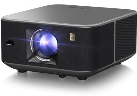 【 Google TV & Sound by JBL】Smart Projector with 30W Speaker Sound by JBL, Dolby Audio, Yaber PROJECTOR K3 with WiFi6 and Bluetooth, Auto Screen Adaptation, Netflix 7000+app, Projector for Home&Outdoor