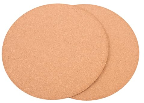 DIYEAH Tappetino per Piante in Sughero 30 Cm 2 Pezzi, Sottovaso per Fiori Resistente e Leggero per Balcone Giardino Interno ed Esterno, Supporto Protettivo per Vasi da Giardinaggio