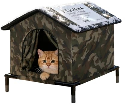 Isoliertes Katzenhaus Für Den Gebrauch Im Freien - Winterfeste Katzenhütte Mit Isolierung - Unterkunft Für Haustiere Bei Kaltem Wetter,Für Garten Balkon Wohnung Reisen Terrasse Camping Und Backpacking