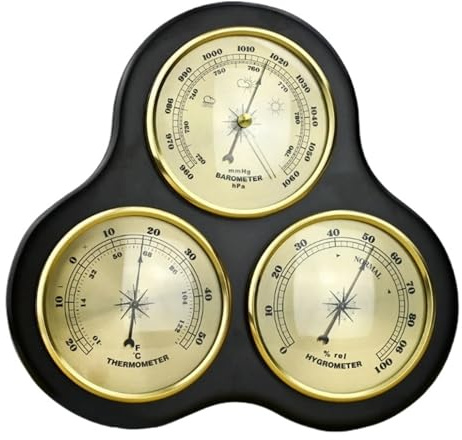 SHENJMAI Barometro a quadrante Stazione meteorologica barometro termometro igrometro a Parete for Uso Domestico da Appendere a casa