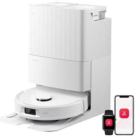 roborock Qrevo S Pro Robot Aspirapolvere Lavapavimenti, 18.500Pa, Autopulizia Panno 75°C, Asciugatura Aria Calda 45°C, Antigroviglio, Evitare Ostacoli, Stazione Tutto in Uno, Modalità Tappeti, Bianco