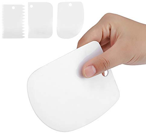 3 pezzi/set raschietto crema multiuso spatole crema in plastica per pasta liscia pasta modellante taglierina pasticceria decorazione della torta