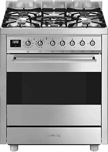Smeg Symphony 70cm Dual Fuel Range Cooker - Stainless Steel