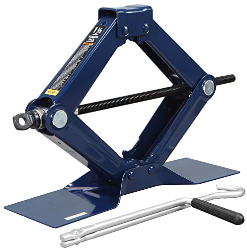 TCE Torin AT10152U Scherenwagenheber aus Stahl, 1,5 Tonnen (1,4 kg) Kapazität, Blau