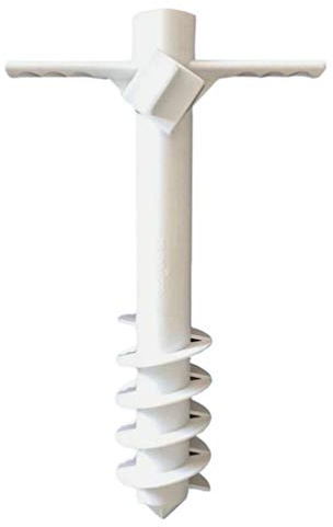 BESTonZON 1Pezzi Picchetto di Supporto per ombrellone Mare Spiaggia in plastica Porta ombrellone da Spiaggia(Bianco)