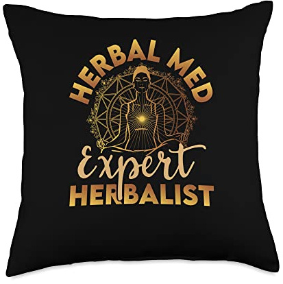 Herbalist Herbalism Apothecary Alternative Herbal Med Expert Throw Pillow