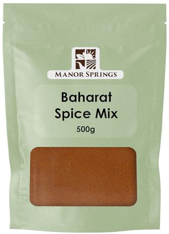Baharat Spice Mix 500g - Authentic Middle Eastern Seasoning Blend, Ideal for Meat, Vegetables & Rice by Manor Springs