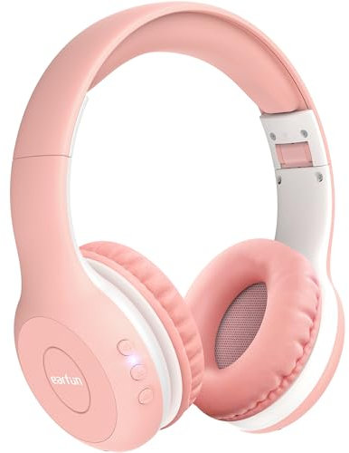 EarFun Kids Headphones Wireless, Bluetooth 5.4 Headphone for Child with Mic, 85/94dB Volume Limited Foldable Over Ear, Hi-Fi Stereo Sound, 40H Playtime, Gifts for Girl, Tablet/Phone/PC, School/Travel