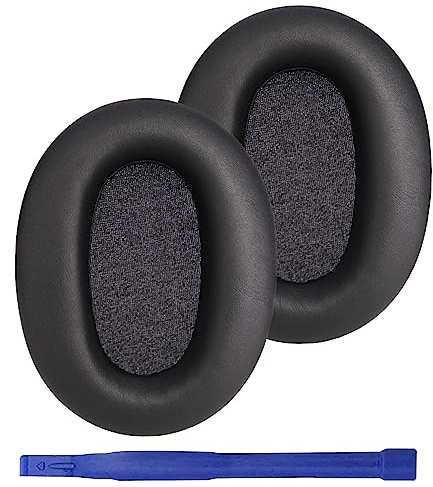Adhiper Coussinets de Rechange pour Sony WH-CH700N, WH-CH710N, WH-CH720N Casque, Coussinets d'oreille en Cuir Protéiné Doux et Mousse à Mémoire de Forme Haute Densité, Durables et Confortables (Noir)