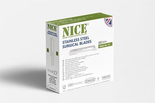 NICE No.14 Sterile Stainless Steel Surgical Blades SS14 (Box of 100)