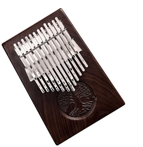 Kalimba Aus Schwarzem Walnussholz, 24 Tasten, Chromatisch, 2 Reihen, Daumenklavier, Tastatur, Musikinstrument Mit Koffer Kalimba Musikinstrument