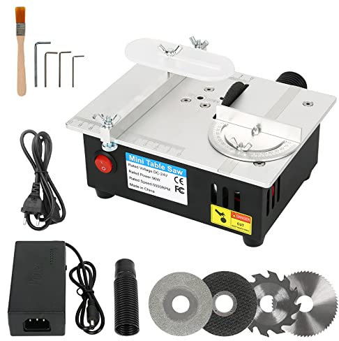 CEIEVER Mini scie circulaire de table multifonction 96 W Scie circulaire de table électrique de précision multifonctionnelle portable de précision pour artisanat, bricolage, bois fait main