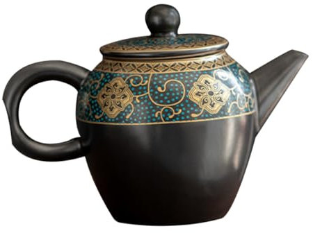 Zerodeko Enamel Teapot Ceramic Decorative Tea Pot for Loose Leaf Teapot Kitchen Accessories for Home Decorative