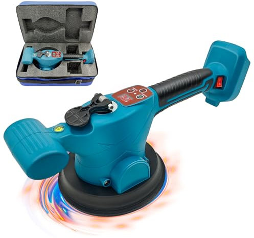 Vibreur Carrelage Compatible avec Makita 18V, Machine Carrelage Electrique Vibrante 9 Vitesses Réglable Capacité d'adsorption de 200 kg pour Carreaux De Sol Et Carreaux De Mur (Batterie non incluse)