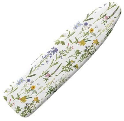 ZDCUSTOM Floral Ironing Board Cover Scorch and Stain Resistant Ironing Board Cover and Pad Adjustable Elastic Edge Fit Table Top Ironing Board Cover