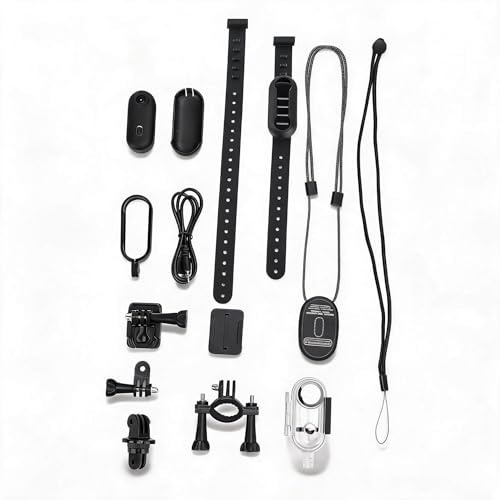 Bewinner Collare per fotocamera per gatti, grandangolare a 120°, 4K, 8 MP, videocamera sportiva 4K 30 fps, multi funzione, per videoregistrazioni all'aperto (nero)