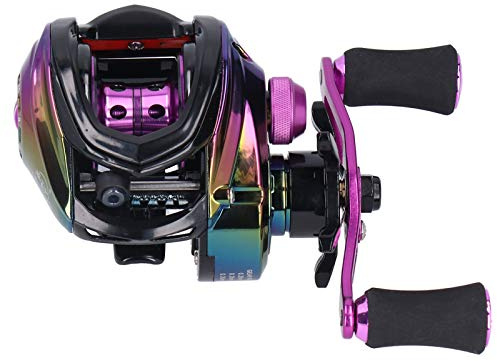 High Speed Ratio 8.1:1 Baitcasting Fishing Reel - Metal Lightweight Casting Fishing Reel with Smooth Line Outgoing for Fast Line Retrieving