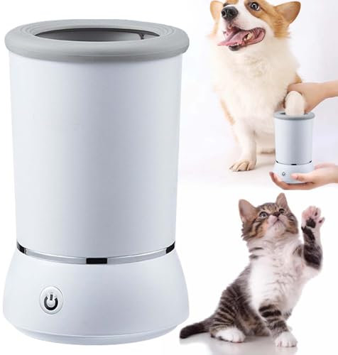 Pfotenreiniger für Hunde: Silikon Haustierpfotenreiniger, Automatischer Pfotenreiniger, Tragbare Hundepfoten Reiniger für Haustiere Fuß Reinigungsbürste Haustier-Pflege Sanfter Hundepfoten Reiniger