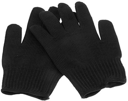 PBDEIOEOE Handschuhe, Schweißerhandschuhe, Level 5 Schnittfest Outdoor Arbeiten Verschleißschutz Sicherheit Schwarz