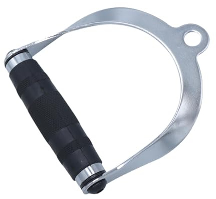 Baoblaze D Handle Cable Attachment Single D Row Handle Non Slip Grip Solid Metal Cable Machine Accessory for Gym Seated Rowing Machine
