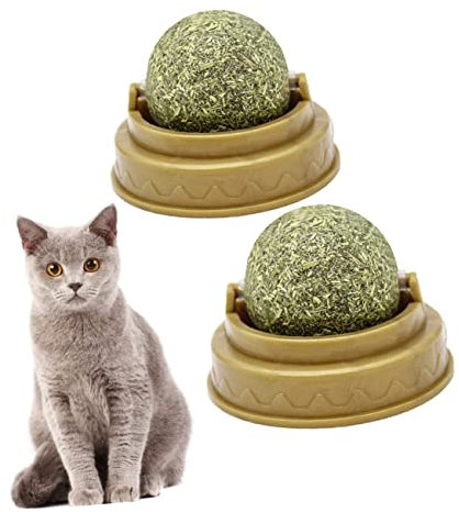 UPKOCH 2stücke Catnip Ball Katzenminze Spielzeug Mit Süßem Geschmack Fördert Verdauung Und Zahnpflege Sicheres Kauspielzeug Für Katzen Langlebige Spielerische Und Zahnreinigende Leckkugel