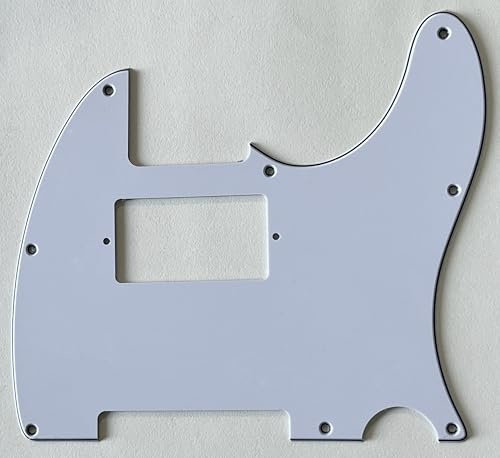 Schlagbrett für Fender-Telecaster-Gitarre mit 8 Löchern im Humbucke-Stil (3-lagig, weiß)