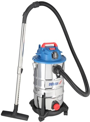 Dedra Trocken-/Nasssauger, 1400W, 30 l Behälter, Teleskop-Metallrohr, Ausblasfunktion, Saugschlauch 1,5 m, Netzkabel 3,5 m, Gewicht 6,7 kg, zu Hause, in der Garage oder Werkstatt