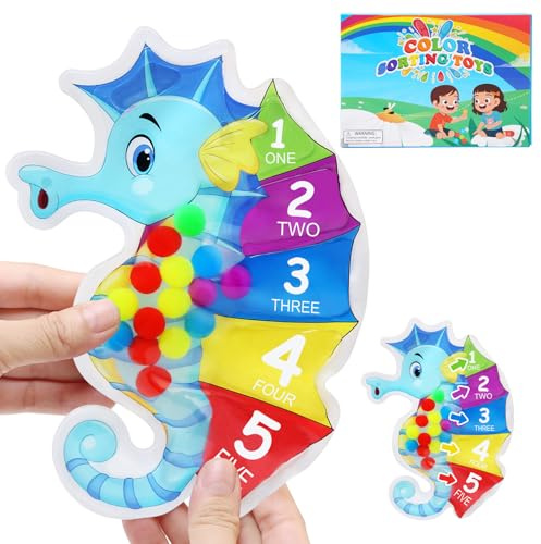 JoyPlus Colour Sorting Toys for Toddlers 3-6 Year Old Toddler Sensory Fidget Toys for Autism Fine Motor Skills Toys Age 3 4 5 Boys Color Match Toys Gifts for Boys Montessori Toys for 3 4 5 6 Year Olds