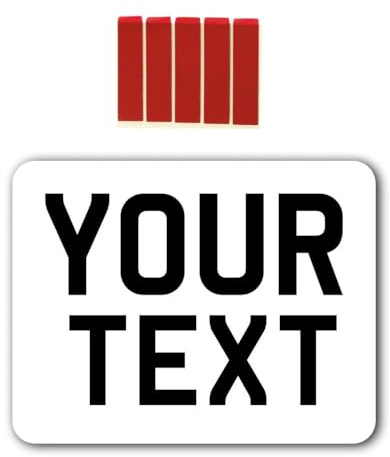 Motorbike Portable Registration Plates 9x7 with Double Sided Sticky Pads - Premium Quality Motorcycle Number Plates UK - 100% ROAD/MOT Legal - 2D,3D,4D Gel Number Plates (White)