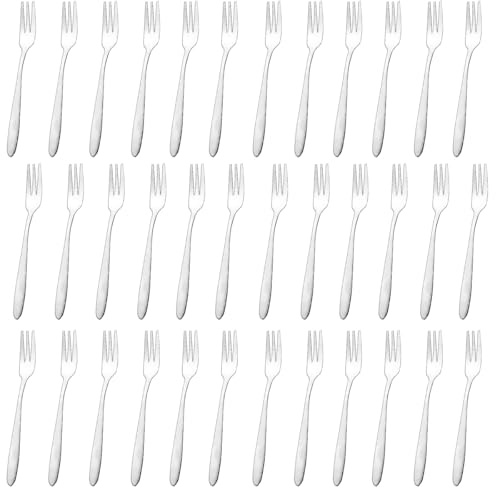 36 Pezzi Forchette Acciaio Inox, Set Forchette (13.5cm / 5,31 Pollici), Forchettine da Dolce, Forchette da Tavola, Forchetta per Torta, Lavabili in Lavastoviglie, per Casa, Hotel o Ristorante