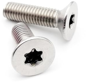 Senkkopfschrauben, 10/50 Stück M2,5 M3 M4 304 A2-70 Edelstahl GB2673 Sechslappen-Flachkopfschraube(35mm,M3 50pcs)
