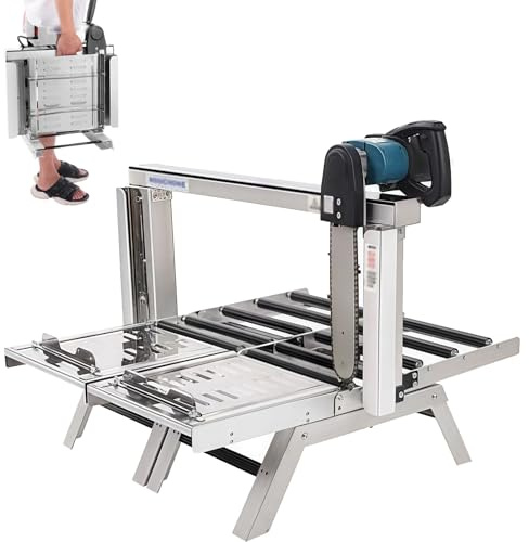 Coupe-briques électrique 1800 W, machine à découper les blocs de béton pliable, épaisseur de coupe 0-258 mm, coupe nette et précise, presse à briques portable pour briques légères
