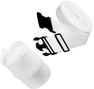 mophrati Connettore per materasso a ponte con cinghia regolabile. Riempie lo spazio tra i materassi. Crea spazio confortevole nel letto. Riempie lo tra i materassi, Bianco, 195x30cm