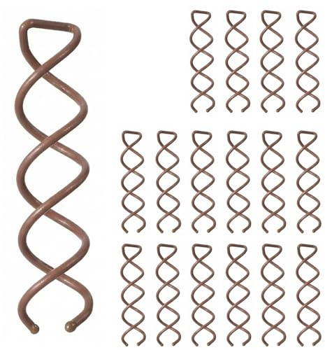 ZIOYANE 20Pcs Spiral Hair Pins, Alloy Round-Tip Hair Accessory Buns Maker with Smooth Corkscrew Design for Updo Styles (Brown)