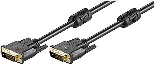 Goobay 93952 Câble DVI-D Full HD Dual Link, Doré, 20m Longueur