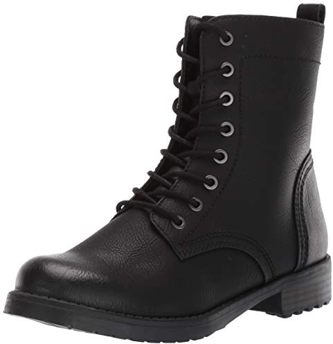 Amazon Essentials Combat Boots Stringati Donna, Nero, 44.5 EU