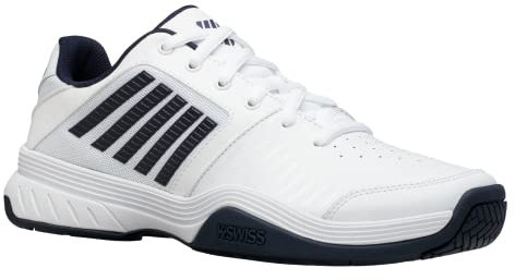 K-Swiss Performance 5443 Men’s Tennis Shoe, White/Navy, 12 UK