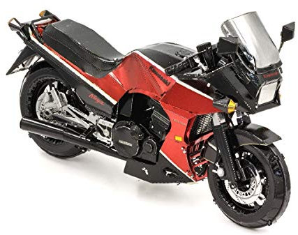Metal Earth Fascinations Metallbausätze - Motorrad Kawasaki GPZ900R, lasergeschnittener 3D-Konstruktionsbausatz, 3D Metall Puzzle, DIY Modellbausatz mit 2 Metallplatinen, ab 14 Jahre