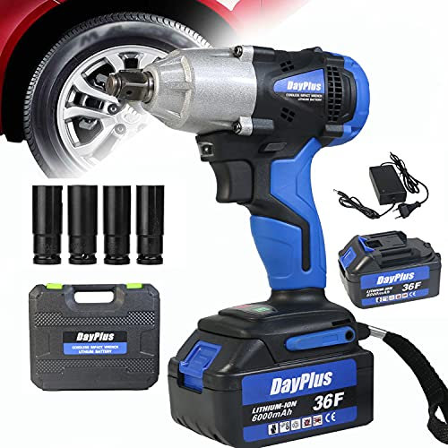 ZanGe 18V Cordless Impact Wrench 1/2 inch 2 Speed Electric Screwdriver Cordless Multifunctional Power Tool Kit. High Torque 420N.m Forward&Switching Impact Driver Set