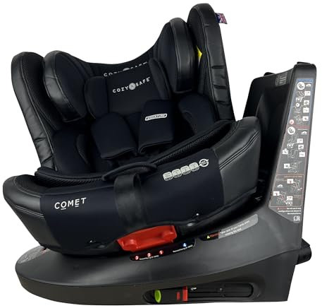 Cozy N Safe Comet 360 Rotation Spin, Baby, Toddler, Child Car Seat, Group 0+/1/2/3 (0-36kg, Birth to 12 Yrs), Rear & Forward Facing, ISOFix, Top Tether, 5-Point Harness, 4 Recline Positions - Black