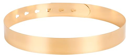 BABEYOND Damen Metall dekorativen Gürtel dünnen Gürtel elastischen Taille Strap für Kleider Sliver S