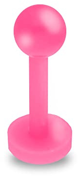 Treuheld® Piercing Labret aus Kunststoff | 9 Farben | 18 Größen