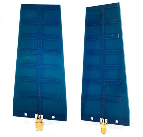 12dBi 2.4GHz 5.8GHz Dual Band WiFi Directional PCB Yagi Antenna Wireless Network Card Adapter FPV Drone Remote Control Enhanced Signal and Distance (SMA Male)