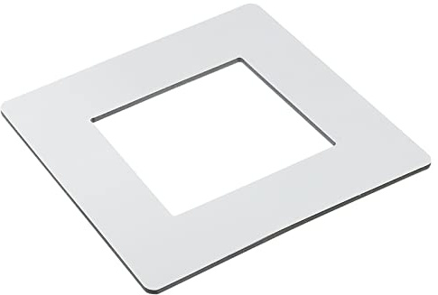 sourcing map 1 Stück Aluminium-Verbundplatte Unterputzdose Abdeckung, 130mm x 130mm Kabeldurchführung Kabel Blende Abdeckung Unterputzdose Kabeldurchlass Wandplatte für Multimedia Kabel, Weiß