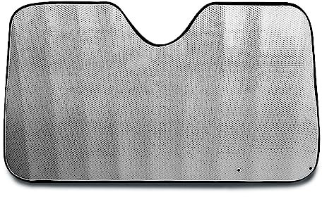 TIENDA EURASIA - Parasol Coche Delantero, Aluminio, Luna de Coche, Metalizado, Reflectante, Protección Rayos UV Parabrisas, Parasol Ventana Delantera, Coches, Furgonetas (Parasol 130x70cm)
